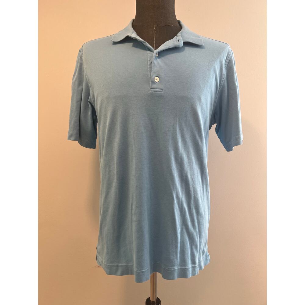 Bobby Jones Polo Golf Shirt 100% Peruvian Cotton Blue Medium SG